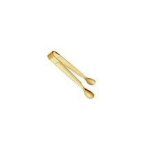 Pegador Dourado Frios Gelo Açucar Mini Pinça Inox Bar Buffet