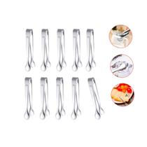 Pegador Frios Gelo Açucar Mini Pinça Inox Bar Buffet 10un