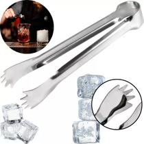 Pegador Gelo Inox Prata Churrasco Carne Resistente Eventos