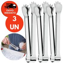 Pegador Gelo Premium Aço Inox 18,5cm Pinça Com Garra Bar Drinks Profissional Pegador Gelo Premium Aço Inox 18,5cm Pinça Com Garra Bar Drinks Profissional