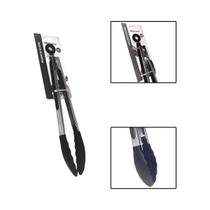 Pegador Multiuso Pinça Preto Inox Silicone G
