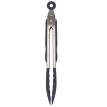 Pegador ou pinça multiuso com ponta de nylon azul - Inox 35 cm Pegador ou pinça multiuso com ponta de nylon azul - Inox 35 cm