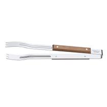 Pegador para Carne Tramontina Churrasco 37cm Aço Inox e Cabo de Madeira Utensílio