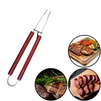 Pegador para Churrasco Hamburguer Grelhados Inox Cabo Madeira - MOR Pegador para Churrasco Hamburguer Grelhados Inox Cabo Madeira - MOR