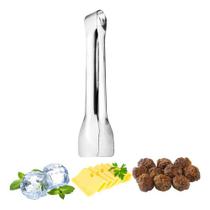 Pegador Pinça Inox Para Gelo Frutas Grelhados Alimentos Pão Frios Sobremesa Torta Petisco Salgados Prático 18cm