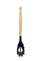 Pegador Saladas Silicone Cabo Madeira - 32 cm Black Pegador Saladas Silicone Cabo Madeira - 32 cm Black