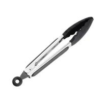 Pegador Silicone em Aço Inox 27 CM Carne Churrasco Salada Cozinha Pinça Preto Pegador Silicone em Aço Inox 27 CM Carne Churrasco Salada Cozinha Pinça Preto