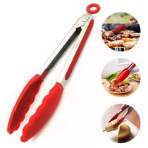 Pegador Silicone Salada Massas Alimento Em Inox Cozinha