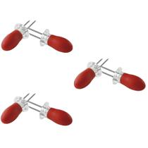 Pegadores (6) de espiga de milho vermelhos silicone Pegadores (6) de espiga de milho vermelhos silicone