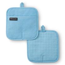 Pegadores de panela KitchenAid Gourmet Series 20 x 20 cm Azul, kit com 2 Pegadores de panela KitchenAid Gourmet Series 20 x 20 cm Azul, kit com 2