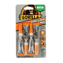 Pegamento Adhesivo GORILLA Transparente 4 tubos de 3 g Resistente al Agua Pegamento Adhesivo GORILLA Transparente 4 tubos de 3 g Resistente al Agua