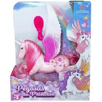 Pegasus Rosa da Princesa com Acessórios Unicórnio Polibrinq
