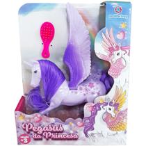 Pegasus Roxo da Princesa com Acessórios Unicórnio Polibrinq