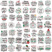 Pegatinas de Palabras Navideñas Fainne 100 piezas PVC Vinilo Impermeable