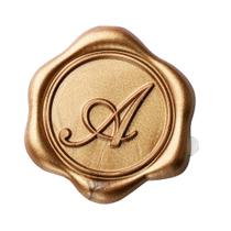 Pegatinas de sello de cera adhesivo Yoption letra inicial A, pack de 50, dorado Pegatinas de sello de cera adhesivo Yoption letra inicial A, pack de 50, dorado
