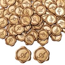 Pegatinas de Sello de Cera Inicial A Antiguo Dorado Yoption Paquete de 100 Pegatinas de Sello de Cera Inicial A Antiguo Dorado Yoption Paquete de 100