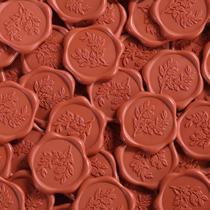 Pegatinas de Sello de Cera UNIQOOO 50 Piezas Naranja Terracota 3 cm