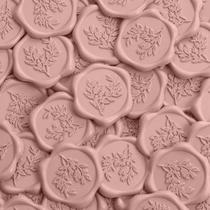 Pegatinas de Sello de Cera UNIQOOO Eucalipto para Bodas, 100 Piezas Color Rosa Polvoriento