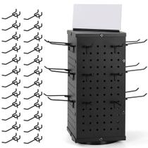 Pegboard giratório padrão de armazenamento de suporte de exibição com 24 ganchos Pegboard giratório padrão de armazenamento de suporte de exibição com 24 ganchos