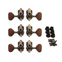 Pegs de afinação de guitarra Yibuy Vintage Acoustic 3R3L Bronze Alloy