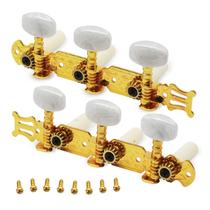 Pegs de afinação para guitarra clássica SAPHUE Gold com pérola branca