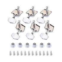 Pegs De Afinar De Metal Semi-Fechados 3R 3L Para Guitarra Acústica Folk