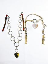 Peitoral Cabeçada Couro Crú Cavalo Muares Argolado Inox