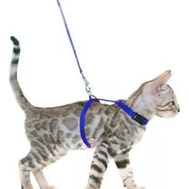 Peitoral Coleira Para Gatos Ajustável Adestramento Educativo