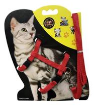 Peitoral Coleira Para Gatos Ajustável Adestramento Educativo