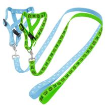 Peitoral com Coleira Pet Estampada 112cm Ajustável