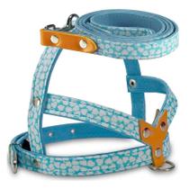 Peitoral com Guia AMF Veneza para Cães Azul Bebê - Tamanho 2 Peitoral com Guia AMF Veneza para Cães Azul Bebê - Tamanho 2