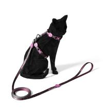 Peitoral com Guia para Gatos Hello Kitty Black FreeFaro