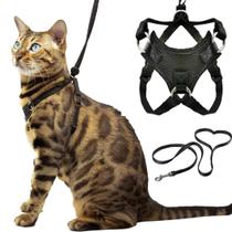Peitoral e guia para gato OutdoorBengal grande em material vegano Peitoral e guia para gato OutdoorBengal grande em material vegano