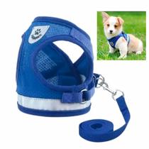 Peitoral Guia Cachorro Cao Pet Gato Colete Faixa Refletiva Coleira Caminhada Passeio Segurança Animal de Estimaçao