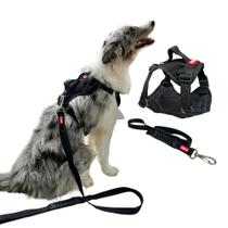 Peitoral Modelo Safari com Guia para Cachorro - Tamanho G