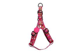 Peitoral para cachorro Zooz Pets Snoopy Pink Flower tamanho M (Ajustável 45 - 65cm)