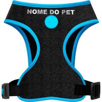 Peitoral personalizado meuauau neon azul - nome do pet Peitoral personalizado meuauau neon azul - nome do pet