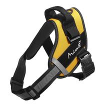 Peitoral Reflexivo Cross Harness P amarelo para cachorro mimo PP304 Peitoral Reflexivo Cross Harness P amarelo para cachorro mimo PP304