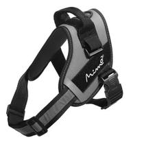 Peitoral Reflexivo Cross Harness Pet Cinza Tamanho M Mimo