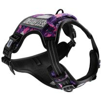 Peitoral Reforçado de Passeio para Cachorros e Gatos, Lopetudos EliteGear1, GG, Roxo Camuflado, LP-PTEG-GGCPRP