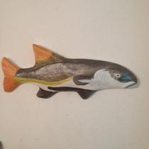 Peixe artesanal Pirapara em resina - Luciane decor