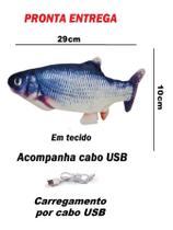 PEIXE Brinquedo Interativo Gato Usb Recarregável Cama racão areia Cães Cachorro Pet 3d Elétrico Animais - Siscom