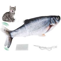 Peixe De Pelúcia Elétrico Brinquedo Interativo P/ Gatos