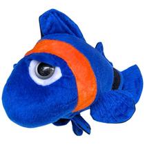 Peixe de Pelúcia Marinha Azul 34 cm Antialérgico