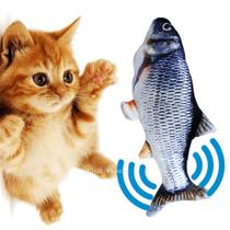 Peixe Mexe-Mexe Pet Gatos Brinquedo Desestressante Recarregável Em Veludo Macio 28631 - PDE