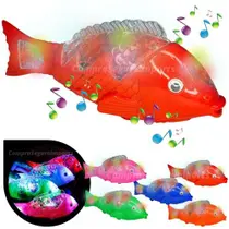 Peixe Musical C/ Luz Led Bate Cauda Brinquedo Peixe Musical C/ Luz Led Bate Cauda Brinquedo