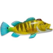 Peixe Tucunaré Em Resina Decoração Parede Escultura Enfeite Peixe Tucunaré Em Resina Decoração Parede Escultura Enfeite