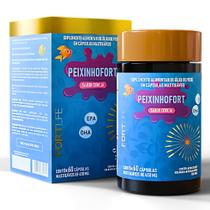PeixinhoFort - Suplemento Ômega 3 Infantil com 60 Cápsulas Mastigáveis Sabor Cereja - FortLife