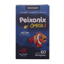 Peixonix ômega 3 kids Infantil 400mg 60 Cápsulas Mástigavél sabor Cereja - Maxinutri