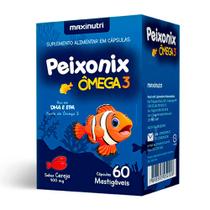 Peixonix ômega 3 Mastigável Sabor Cereja 60 Caps Maxinutri
